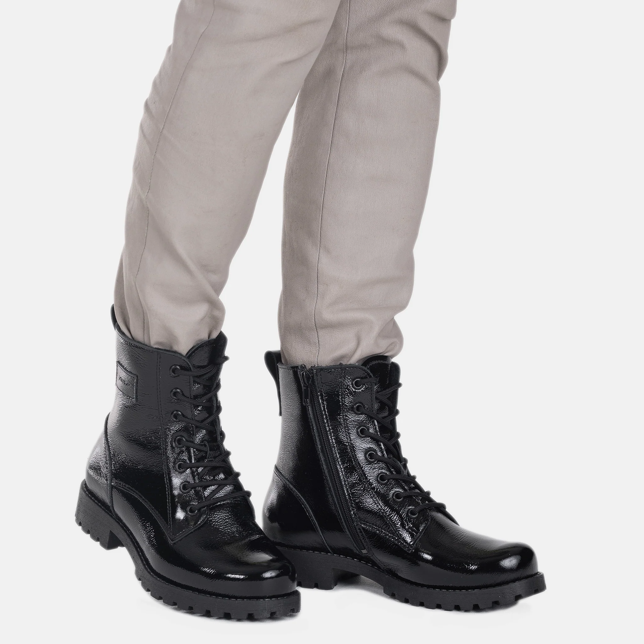 KARA Women’s patent ankle boots - Image 9